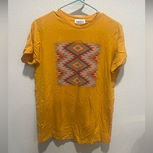 Western Mustard Aztec  T-Shirt